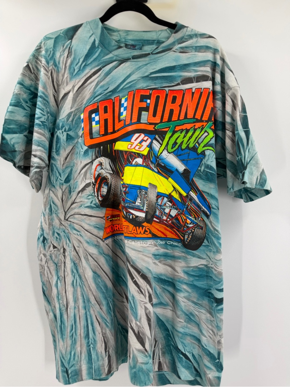 VTG TSF California Tour World of Outlaws Graphic Tee 1993 Single Stitch Shirt L